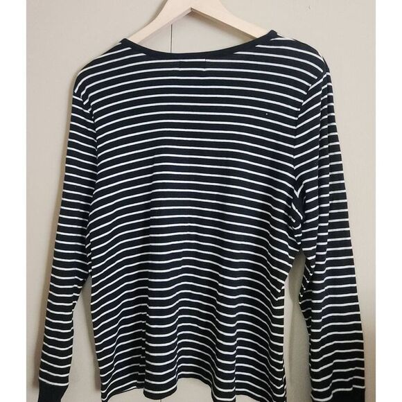 F6 Chaps Classics black and white knit top - Picture 7 of 7